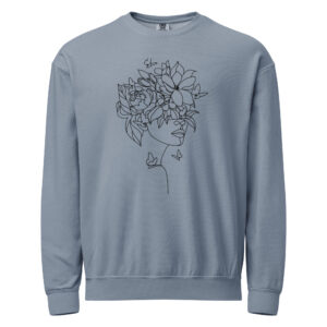 unisex garment dyed fleece crewneck sweatshirt