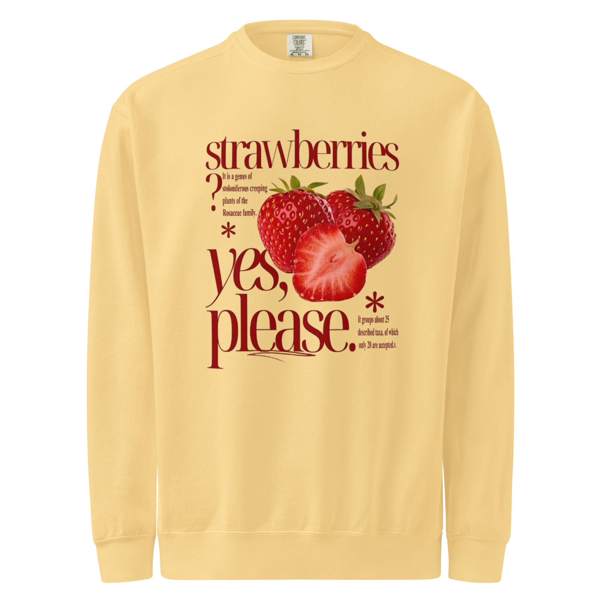 strawberry fields crewneck sweatshirt strawberry fields crewneck sweatshirt