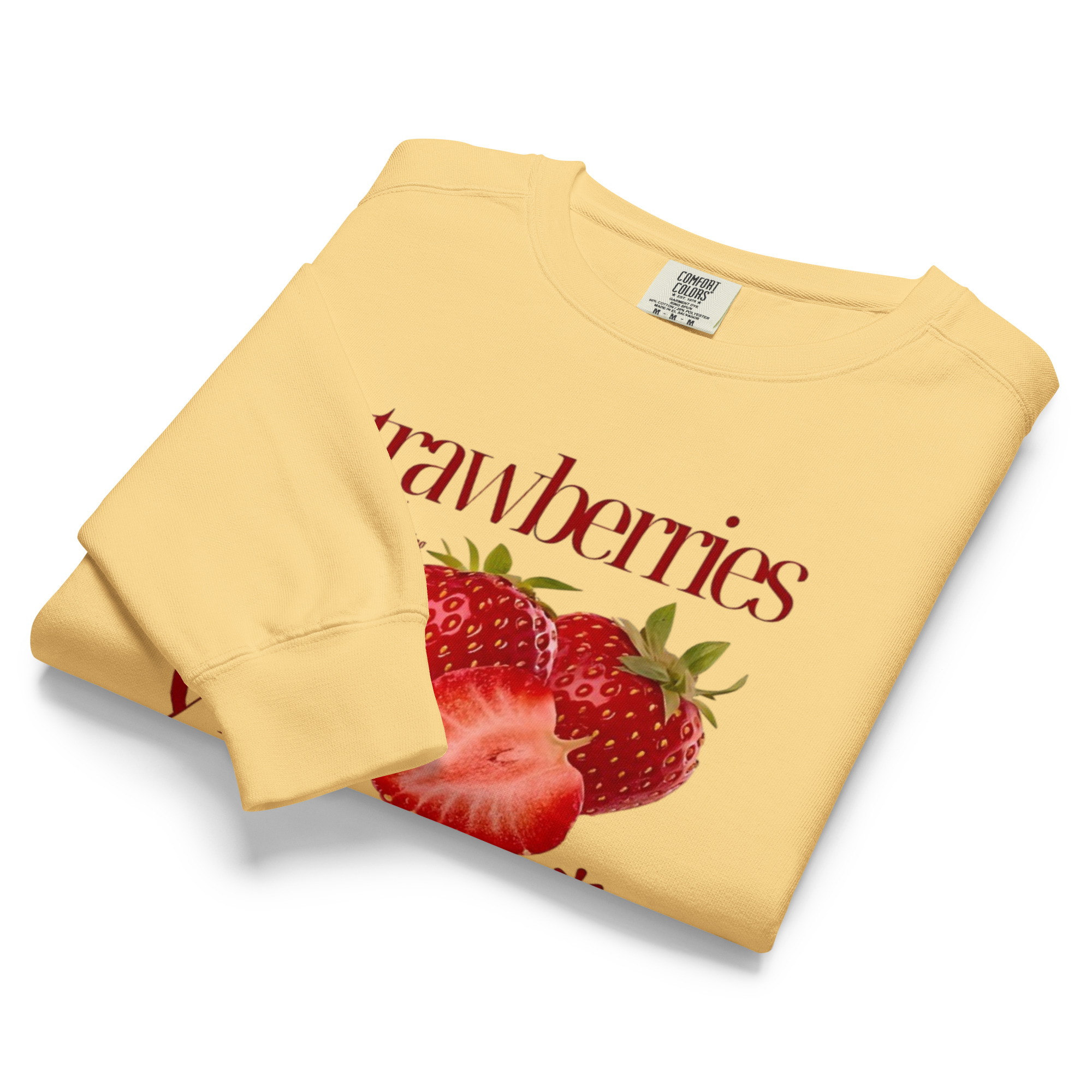 strawberry fields crewneck sweatshirt strawberry fields crewneck sweatshirt