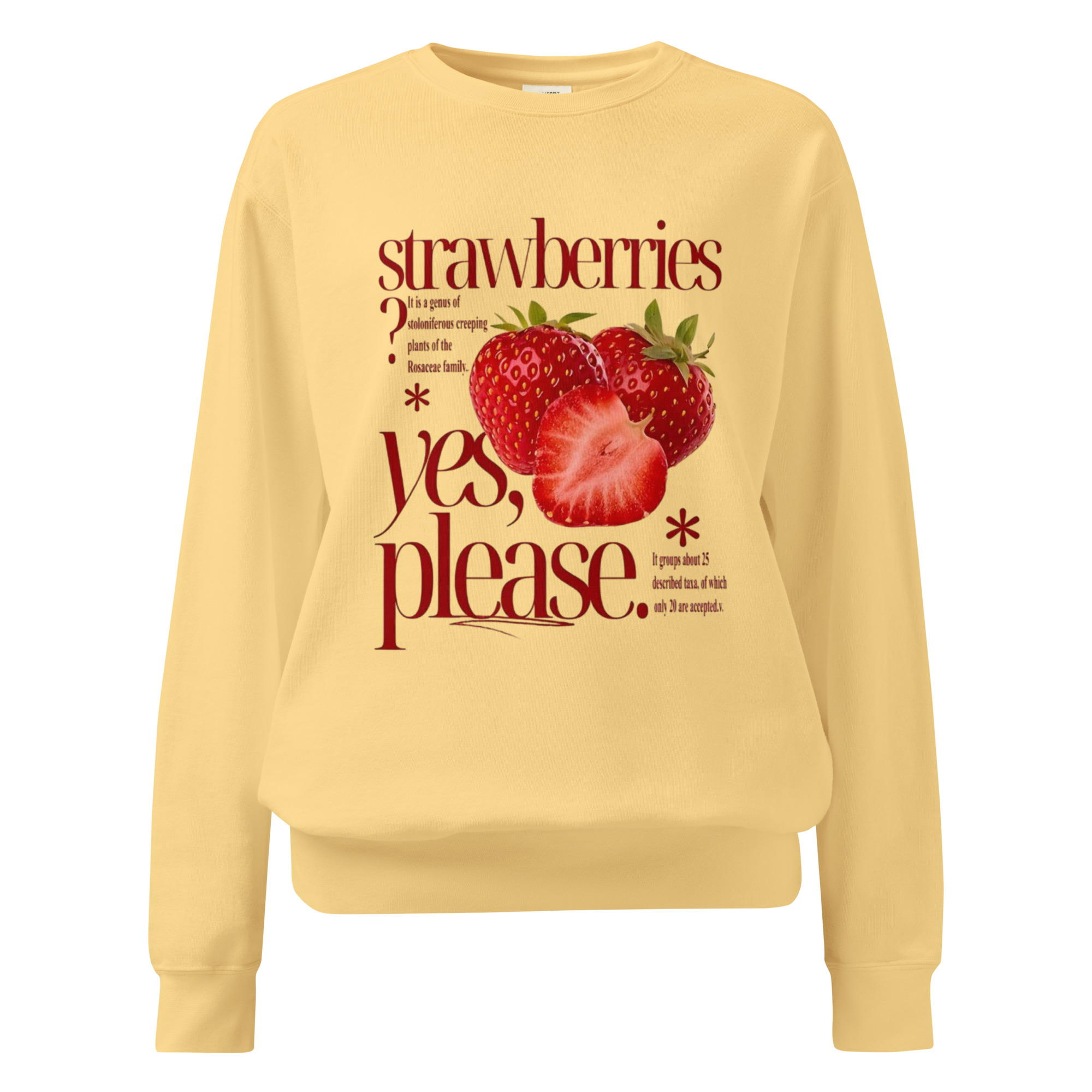 strawberry fields crewneck sweatshirt strawberry fields crewneck sweatshirt