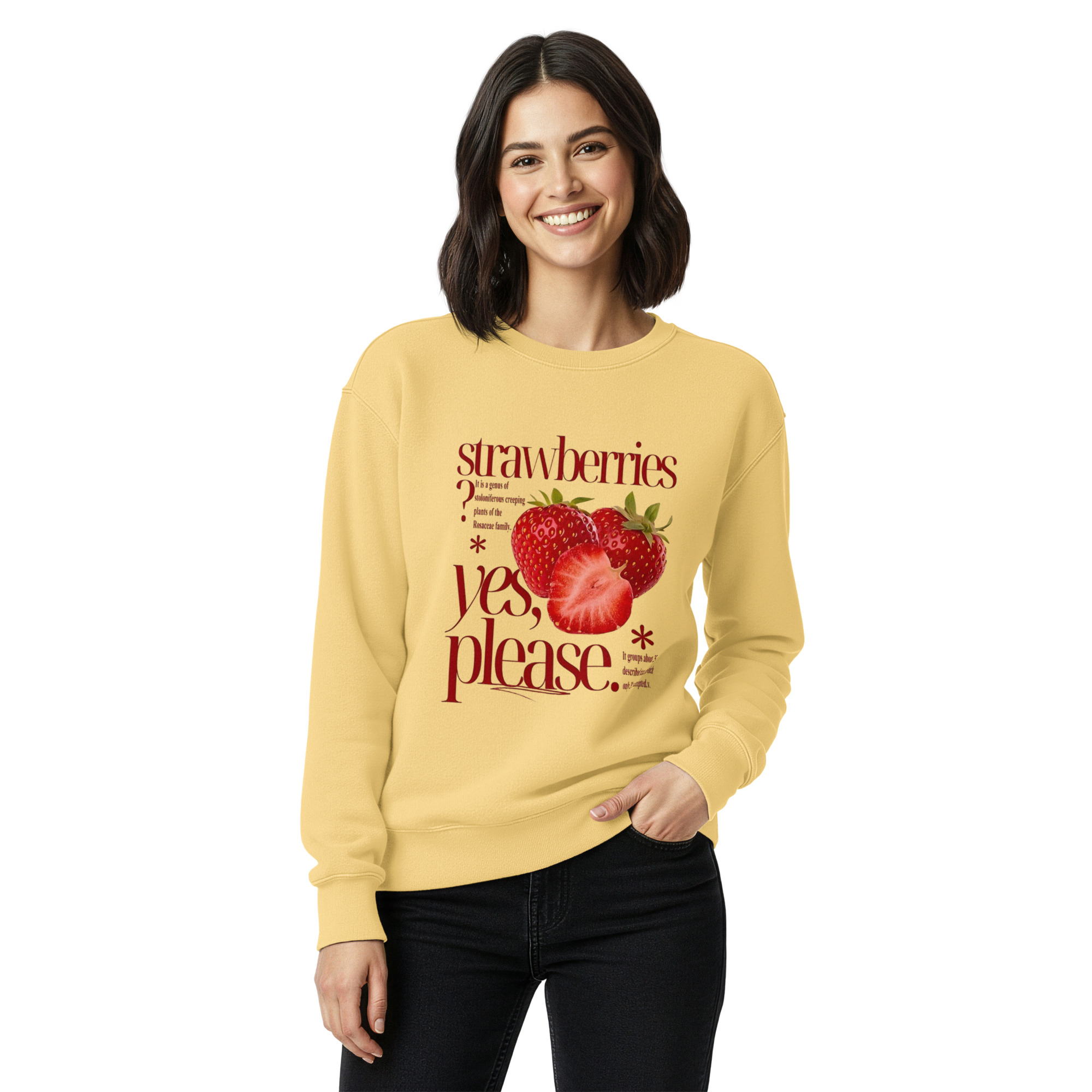 strawberry fields crewneck sweatshirt strawberry fields crewneck sweatshirt