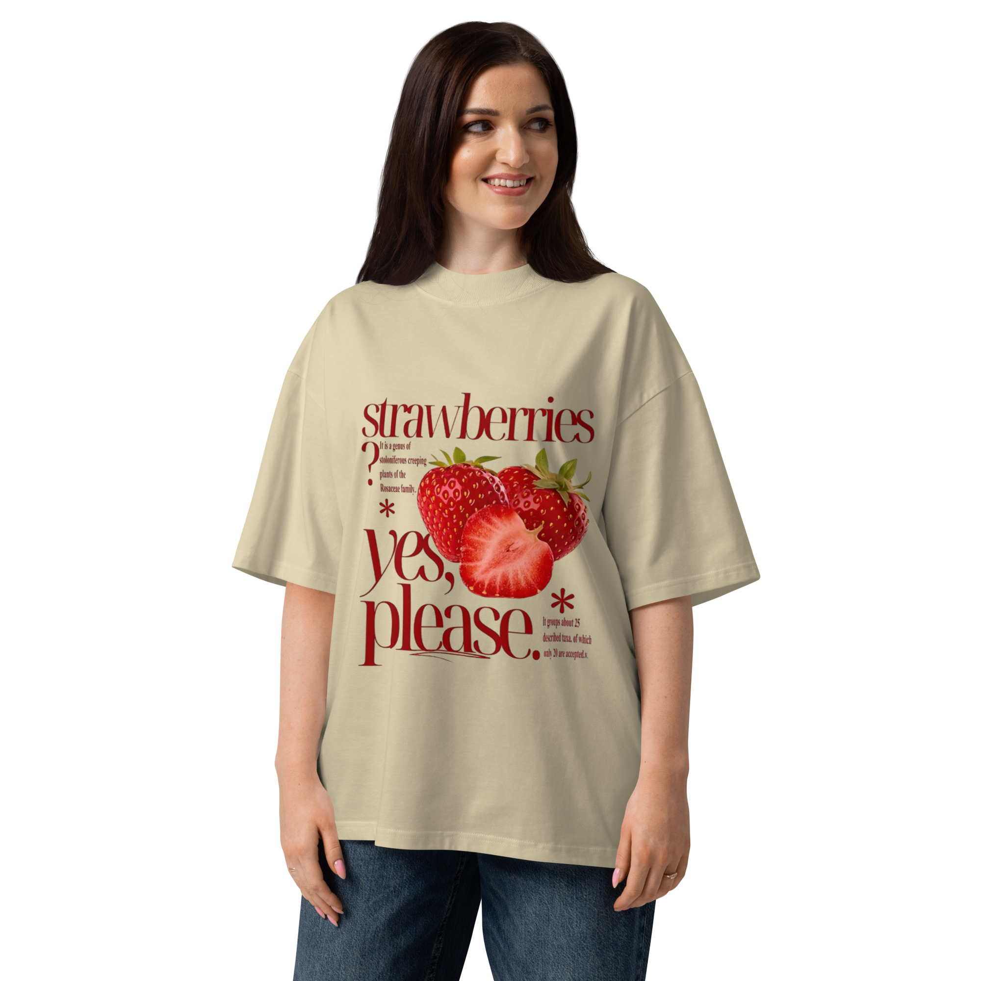 strawberry bloom oversized high neck t shirt strawberry bloom oversized high neck t shirt