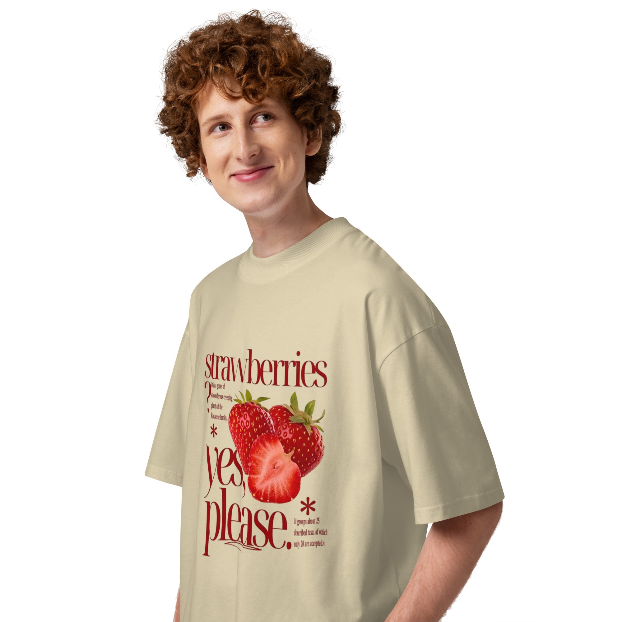 strawberry bloom oversized high neck t shirt strawberry bloom oversized high neck t shirt